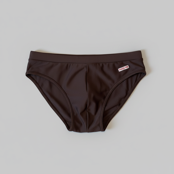 SWIM BRIEFS BROWN